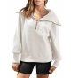 Women's Oversized Quarter Zip Pullover Sweatshirt Hoodie