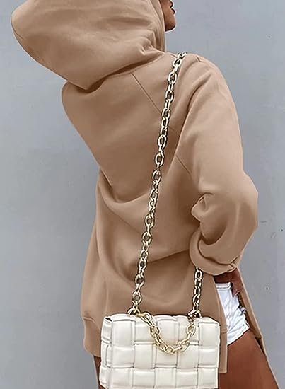 Women's Oversized Hoodie Dress Pullover Winter Kangaroo Pocket Sweatshirt Fall Tops