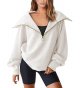 Women's Oversized Quarter Zip Pullover Sweatshirt Hoodie