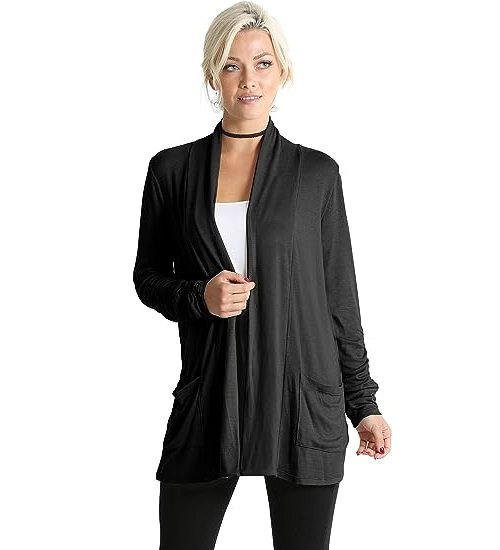 Long Sleeve Lightweight Cardigan Sweater for Women with Pockets